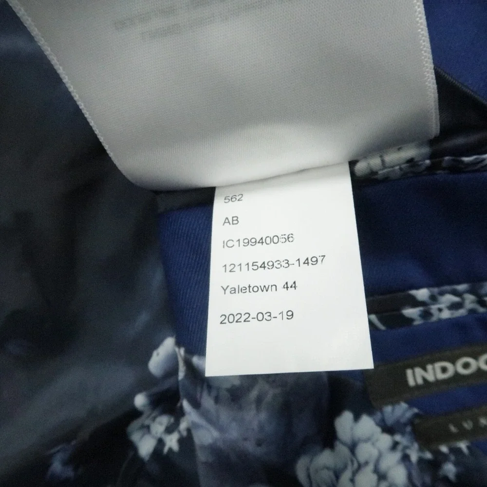 Indochino Blazer Mens 38R Blue Single Breasted Wool Cashmere Luxury Jacket NWT‎